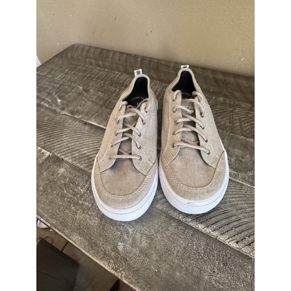 Sperry Youth Top-Sider Deckfin Sneakern canvas Khaki Size Youth 4 M